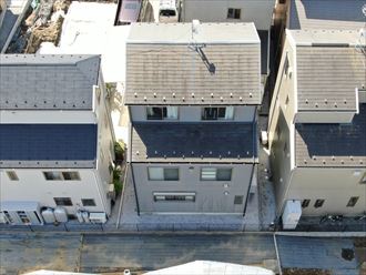 江戸川区鹿骨にて築14年が経過した建物の屋根・外壁調査を実施