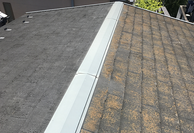 品川区東大井で築20年以上経過したスレート屋根の点検と塗装工事を提案