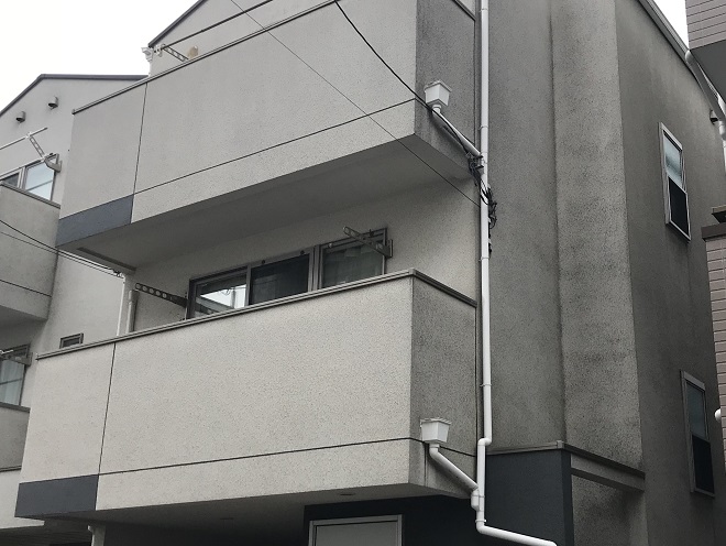 大田区大森西で汚れが目立つリシン吹付け外壁の塗装メンテナンスご相談
