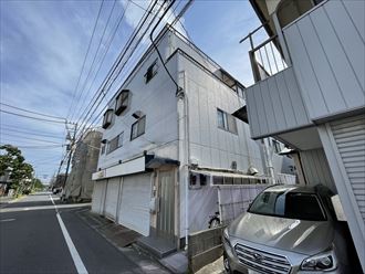江戸川区篠崎町にてALC外壁の調査を実施　クラックやチョーキングの症状が見られます
