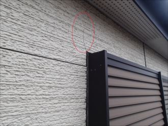 木更津市羽鳥野の外壁塗装調査、築12年が経ち外壁のクラックやコーキングの劣化が発生