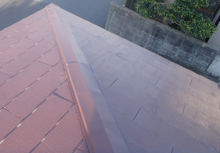 清瀬市元町のお住まいで施工させて頂いた屋根塗装・棟板金交換工事｜夏の暑さ対策に有効な遮熱塗料サーモアイSiを使用しました！