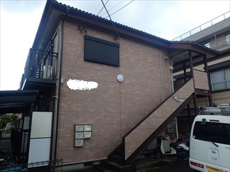 千葉市稲毛区小中台で、外壁のデザインを活かし外壁塗装工事を行いました
