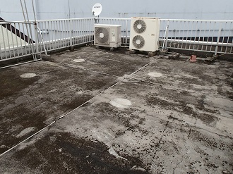 大田区西蒲田で雨漏りのあったビル屋上をウレタン防水通気緩衝工法にて改修