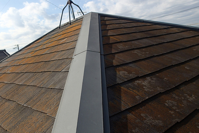 品川区北品川でスレート屋根塗装にベスコロフィラーとパーフェクトベストをご提案