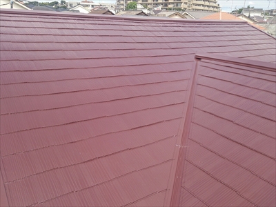横浜市磯子区でスレート屋根とトタン屋根の塗装工事