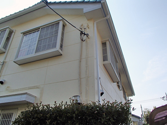 狛江市　カラーシミュレーションを使用しての外壁塗装　軒天・雨樋塗装
