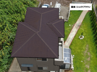 芝山町新井田｜外壁ND-375と屋根シェイドブラウンでシミュレーション