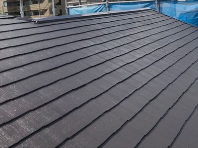 新宿区西落合にてファインパーフェクトベスト(コーヒーブラウン)で屋根塗装を行い防水性能を回復