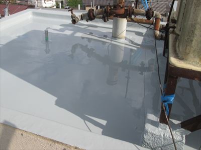 鴨川市横渚のビルにて通気緩衝工法によるウレタン塗膜防水で雨漏りを補修