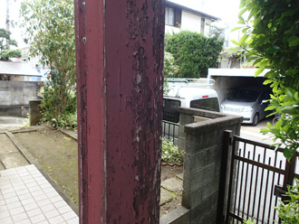 袖ヶ浦市今井にて屋根塗装前の調査と木部塗装の確認