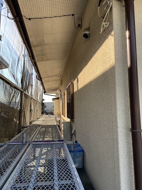 【外壁/付帯部】菊陽郡大津町にて経年劣化で塗り替え時期になった平屋の住宅の塗装工事、汚れや色褪せが目立っていました