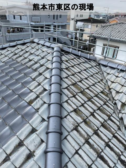 【完全無料！】熊本市東区にて行った経年劣化によってコケや色褪せで劣化している屋根の無料点検・調査