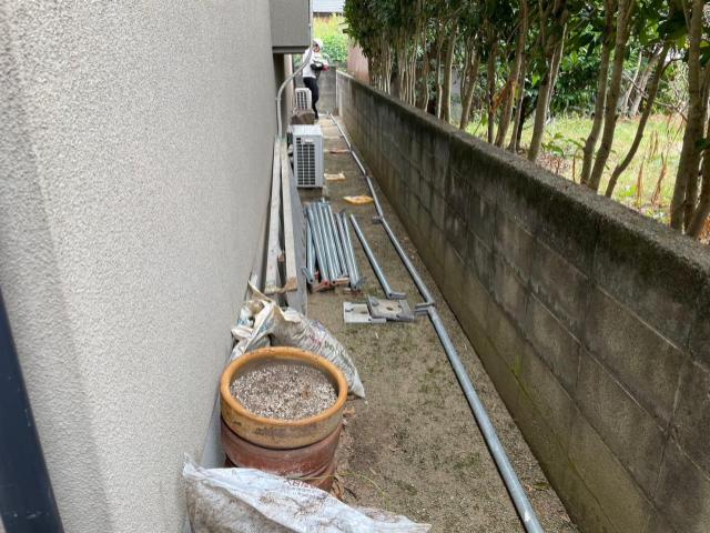 熊本市西区にて一軒家塗装工事の足場組立、見積りで確認すべき足場の注意事項