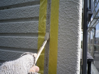 さいたま市岩槻区　外壁塗装前　目地補修