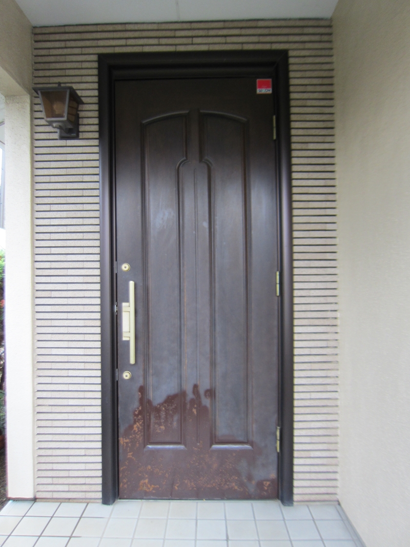 木製ドアの塗装前