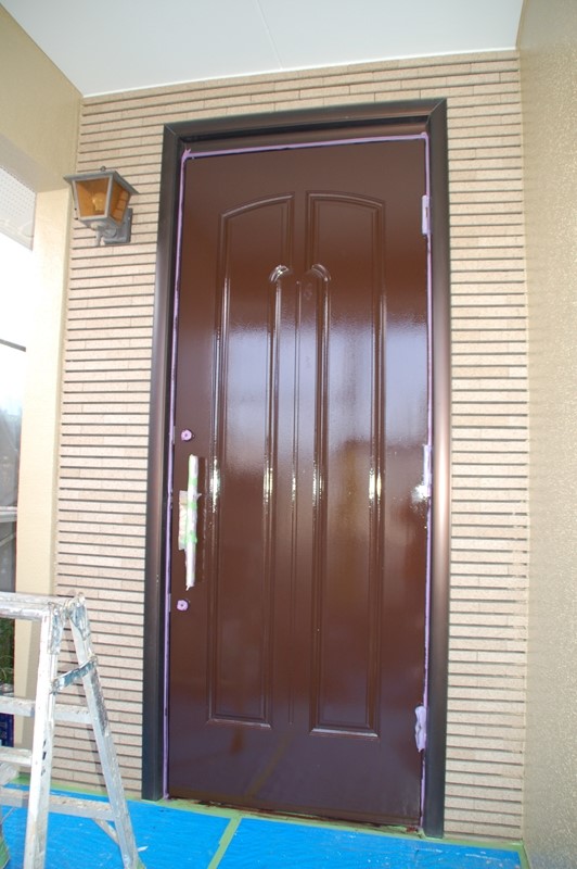 玄関ドア塗装後