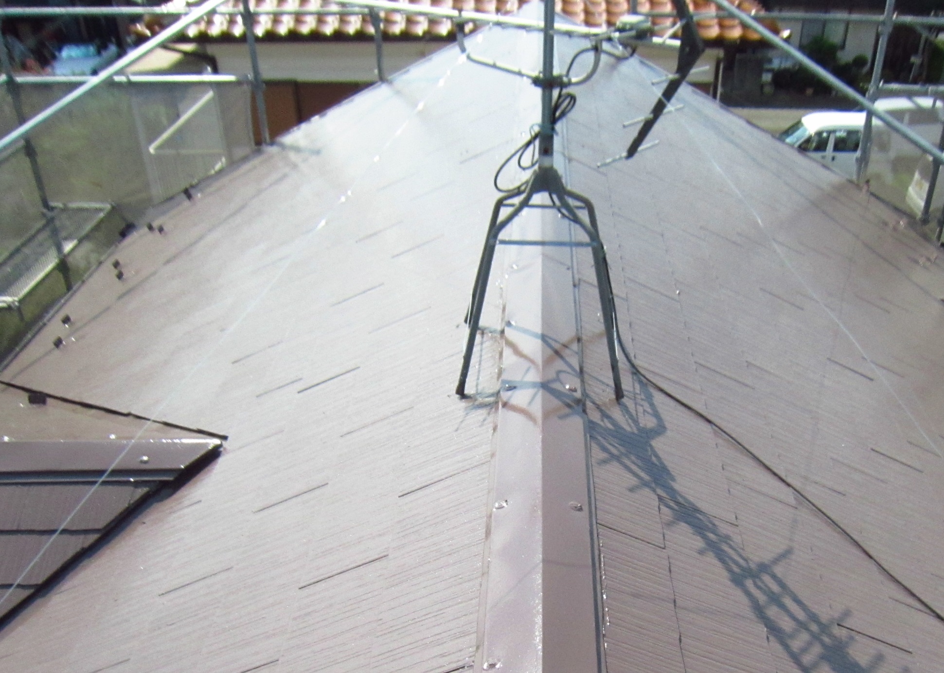 塗装工事後のスレート屋根