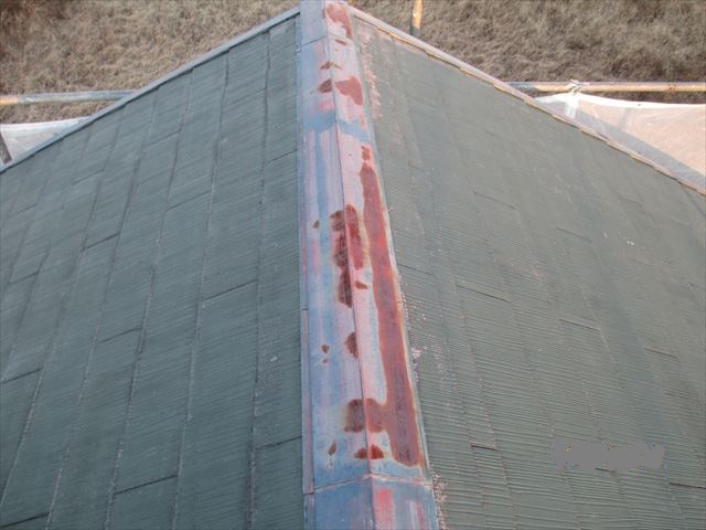 塗装前のスレート屋根　Ａ様