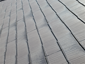 足立区梅島にて塗装が劣化しているスレート屋根の無料点検を実施！屋根塗装工事をご提案！