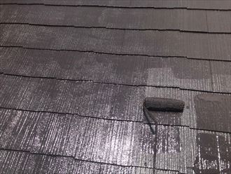 屋根の上塗り工程