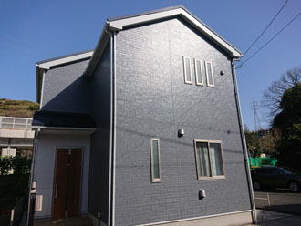 町田市森野にてパーフェクトトップ（ND-011・ND-013）での外壁塗装、ツートンカラーの邸宅に！
