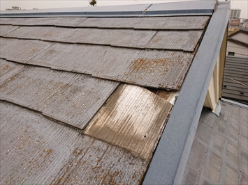 調布市富士見町で塗装した事のある築３５年のスレート屋根のメンテナンス方法