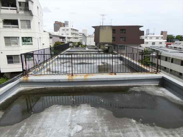 名古屋市天白区にて雨漏りするテナントビル屋上の無料建物調査をおこないました