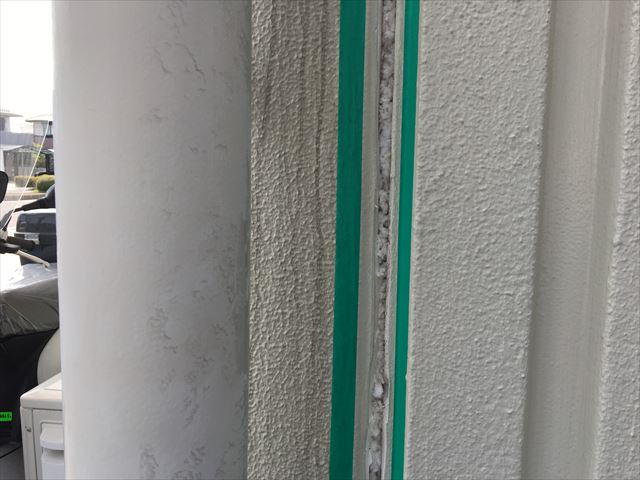 水戸市元吉田町のお客様のところでALC外壁シーリングの打ち替え作業をさせて頂きました