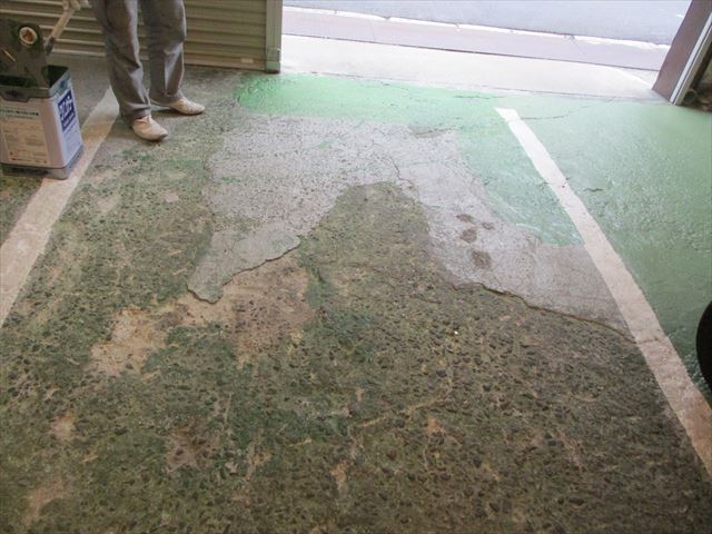 大阪市鶴見区で事務所の床防塵塗装工事をおこないました。