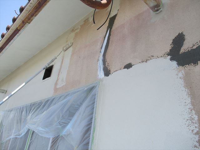 奈良市で平屋建ての外壁塗装工事をおこないました。