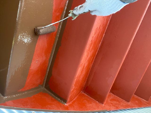 岐阜市階段塗装作業