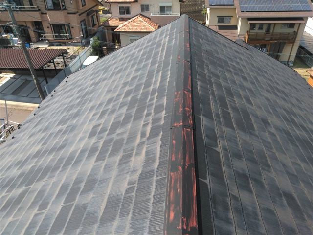 恵那市大井町で、屋根葺き替えカバー工法で下見にお伺いしました