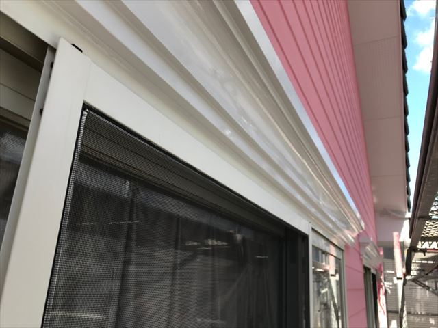 恵那市で外壁塗装シャッターBOX塗装