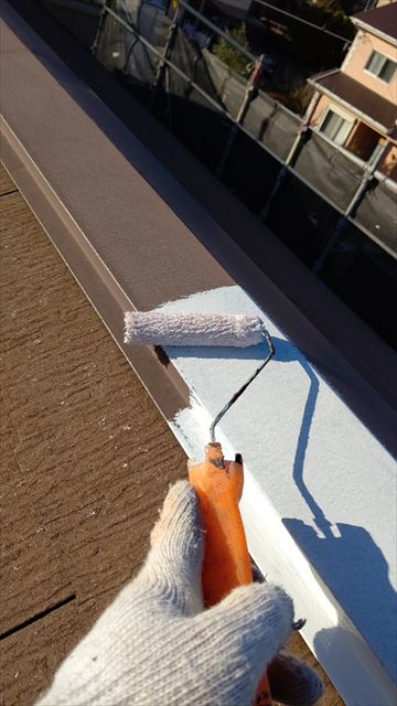 多治見市小名田町で屋根棟板金塗装