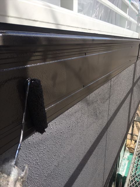 多治見市滝呂町で屋根外壁塗装工事幕板塗装
