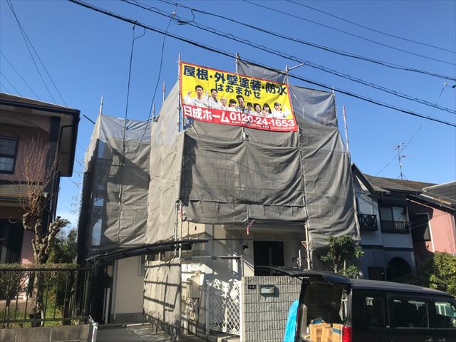 多治見市高田町で屋根外壁塗装、バイオ洗浄を行いました