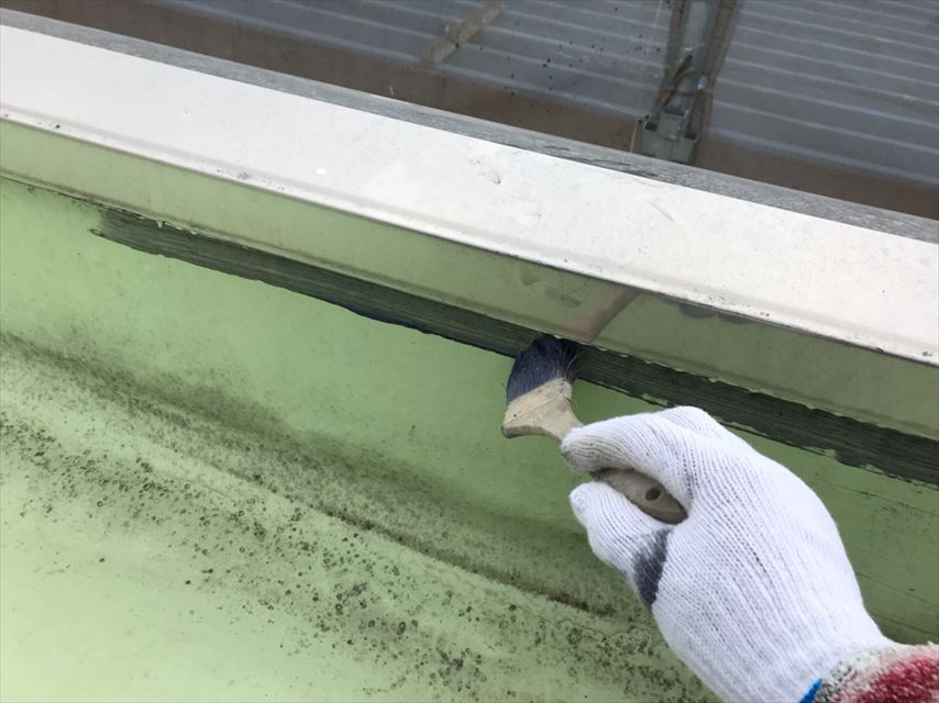 多治見市若松町で屋上屋根のリボール式防水工事が始まりました