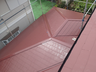 大網白里市みどりが丘にて遮熱塗料サーモアイSi（クールブラウン）を使用した屋根塗装と部分塗装を実施