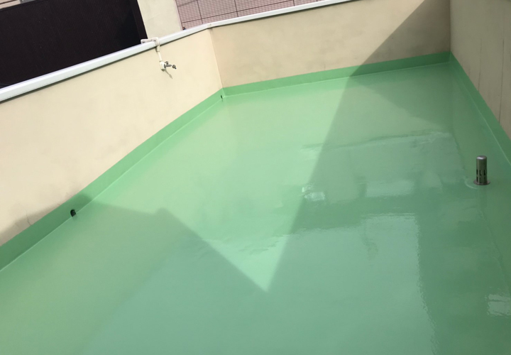 千葉市中央区都町にて屋上のウレタン防水工事（通気緩衝工法）を実施