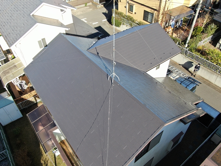 袖ヶ浦市横田にてスレート屋根をサーモアイＳｉで屋根塗装工事が完了