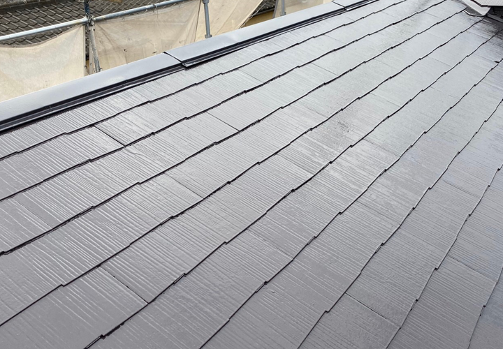 遮熱塗料サーモアイSiを使用した屋根塗装の完成