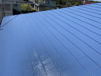 東金市にてスレート屋根をサーモアイSiを使用した遮熱塗装工事