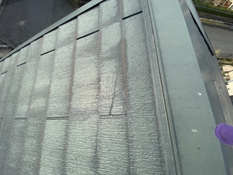 木更津市畑沢南にてスレート屋根の点検、割れもあり屋根塗装工事