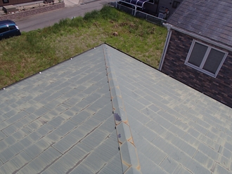 袖ケ浦市蔵波台にてスレート屋根の鉄部錆止めを行い屋根塗装工事のご提案