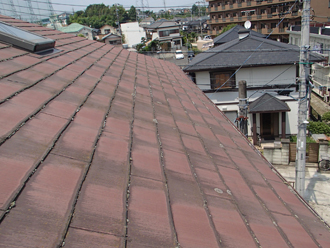 千葉市中央区宮崎町にて天窓付きの屋根調査、遮熱塗料のサーモアイを使用した屋根塗装をご提案
