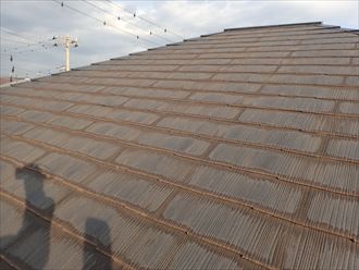千葉市花見川区作新台の築20年が経過した化粧スレートへの２回目の屋根塗装工事の事前調査