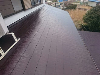 山武市白幡にて高耐久シリコン塗料ヤネフレッシュSi（RC-103）で屋根塗装、上品なブラウンの屋根に！