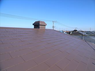 塗装後の屋根の様子