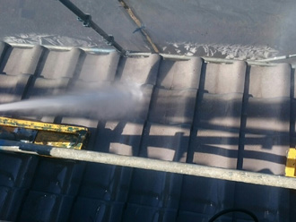 富津市　屋根の高圧洗浄